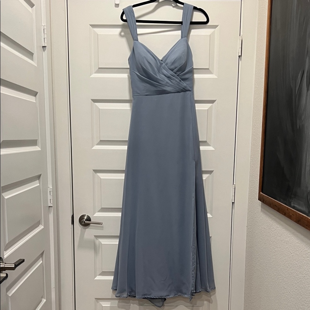 AZAZIE: Nahrin Dusty Blue Bridesmaid Dress